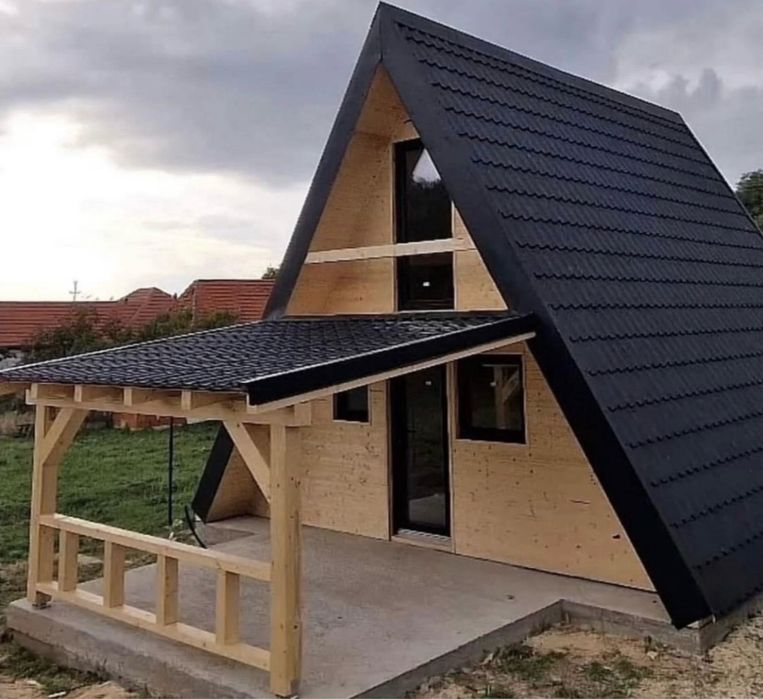 Cabane tip A frame , si case cu mansarda la cheie