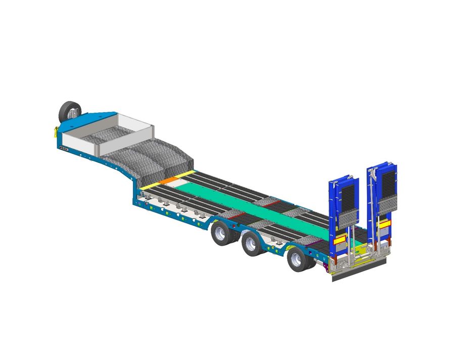 Trailer 3 Axe Extensibil cu Alveole