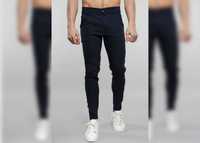 Pantaloni barbati casual, skinny fit, viscoza, Bleumarin