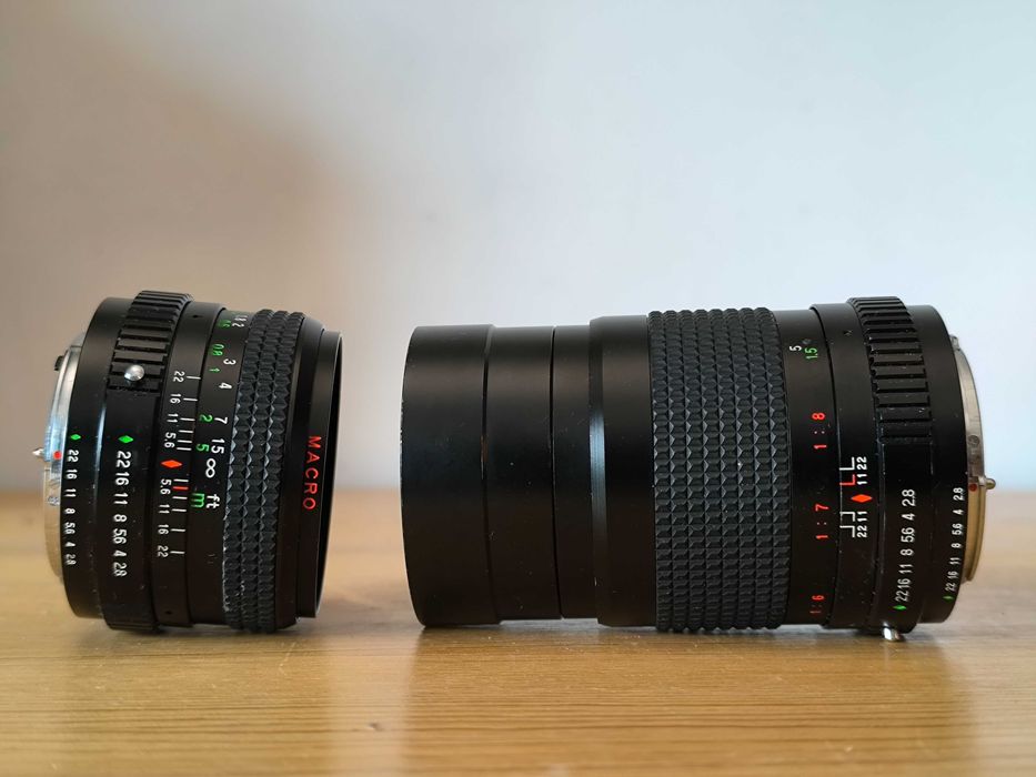 2 броя ръчнофокусни обектива с байонет Fujica-X.