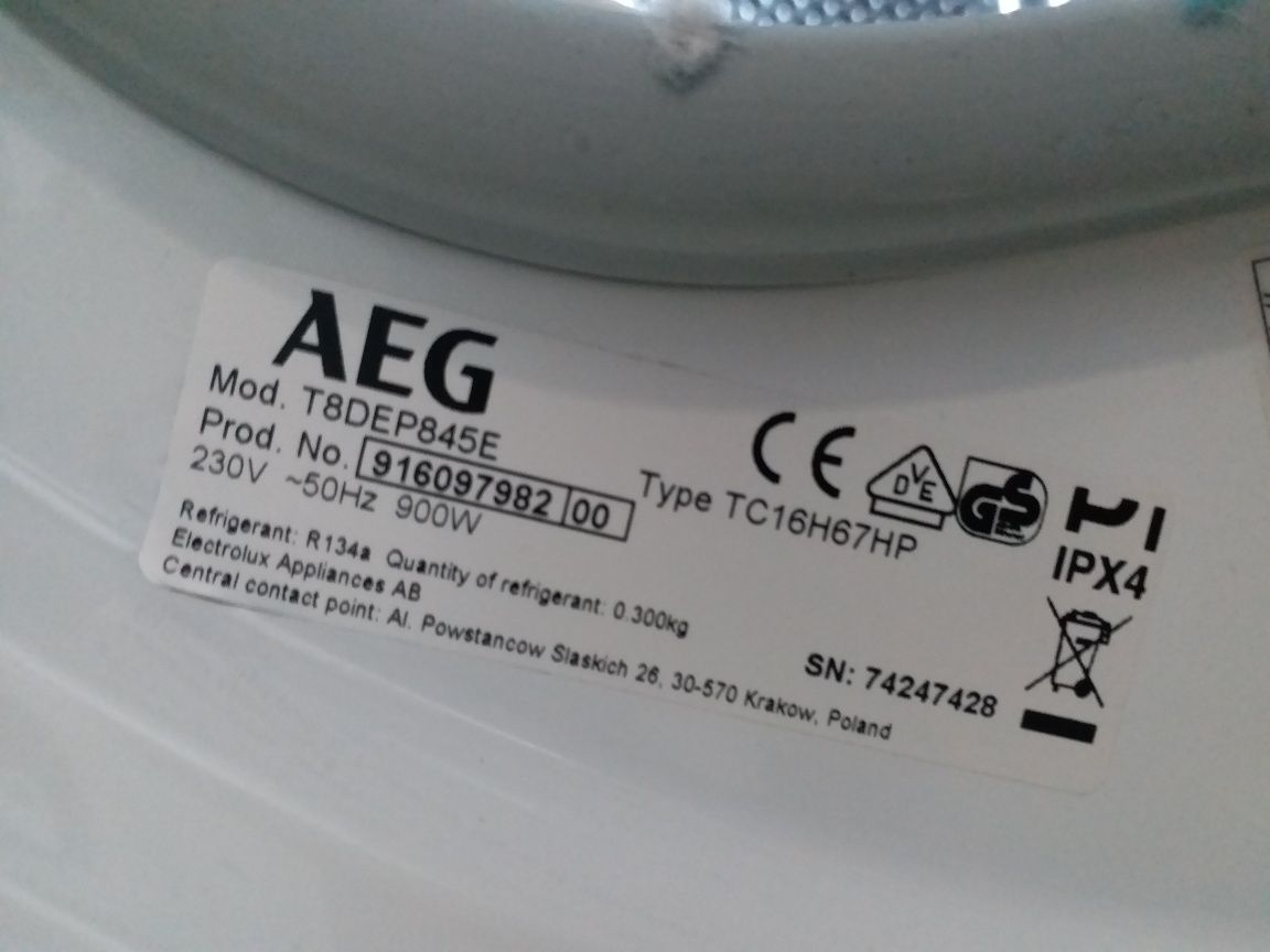 Сушилня AEG SERIES 8000 A+++ 8кг 900w