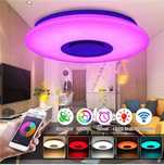 Plafoniera led lamp cu boxa cu telecomanda bluetooth 23cm