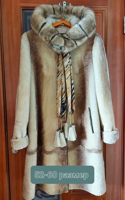 Новая шуба из мутона. 54-60 размер.