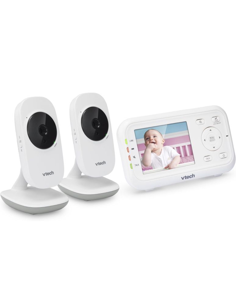 VTech VM3252-2 2.8 2 Cameras and Automatic Night Vision, White