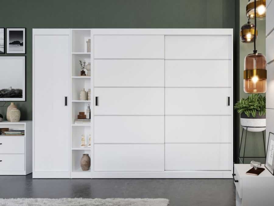 Set Dormitor Nordis Alb C25 tapitat - Transport Gratuit