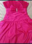 Rochie elegantă saten ciclamen mar M