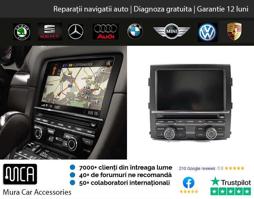 Reparatii navigatii auto BMW, Audi, Mercedes, Porsche, Seat, Skoda, VW