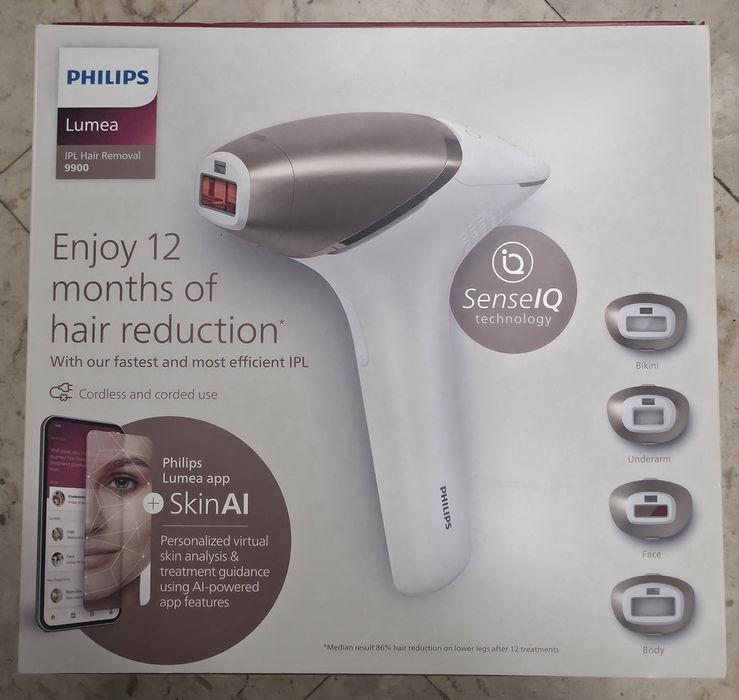 Epilator IPL Philips Lumea 9900, BRI951,sense IQ, nou, sigilat