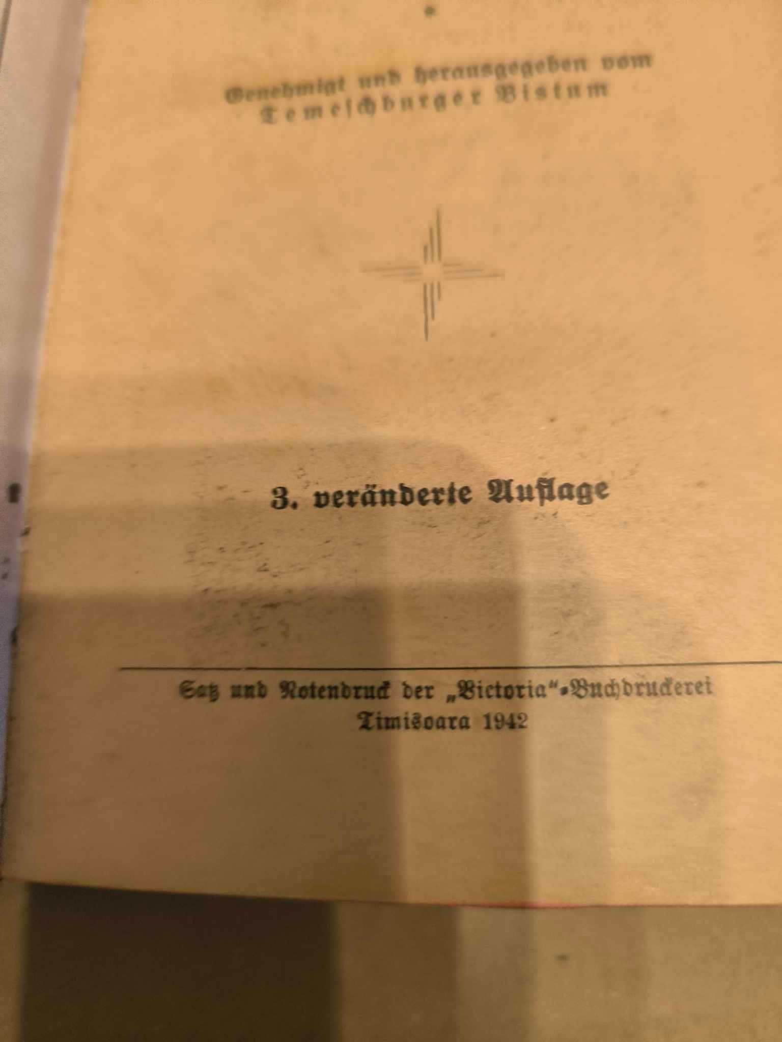 Carte de rugaciuni si imnuri catolice, Limba germana,  5 Aprilis 1942