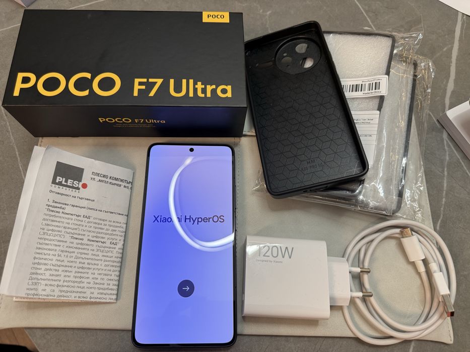 Poco F7 Ultra 512/16 GB Black с гаранция до 08.04.2027г
