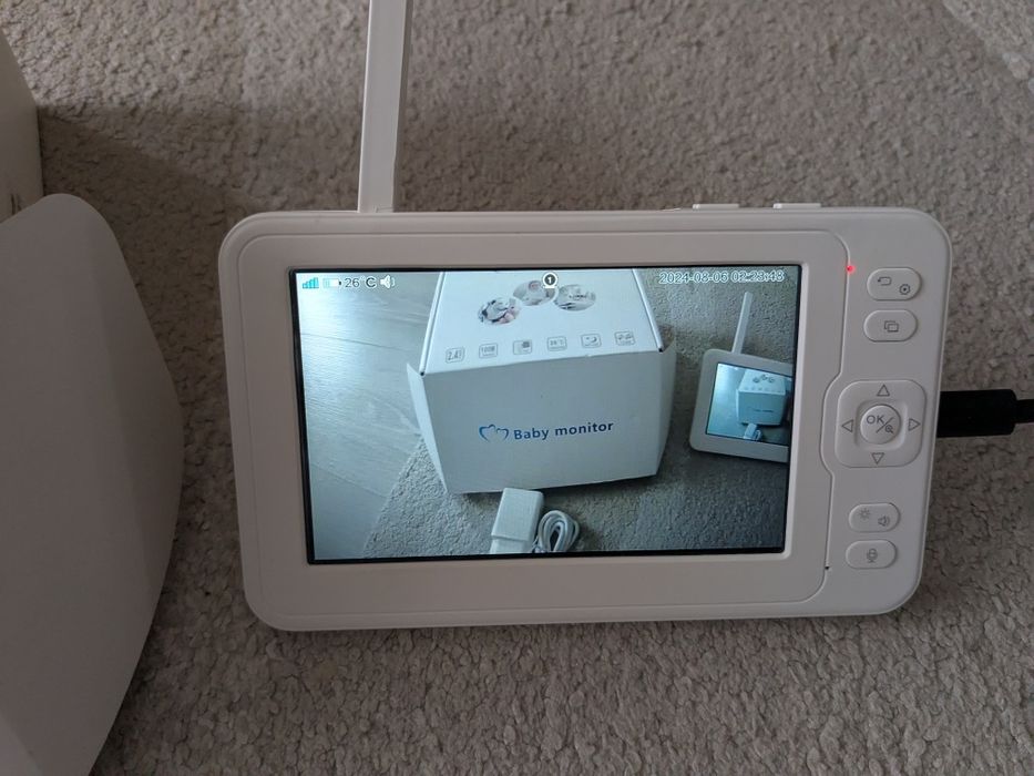 Baby monitor Full HD ecran 5'' temperatura, voce, control 360