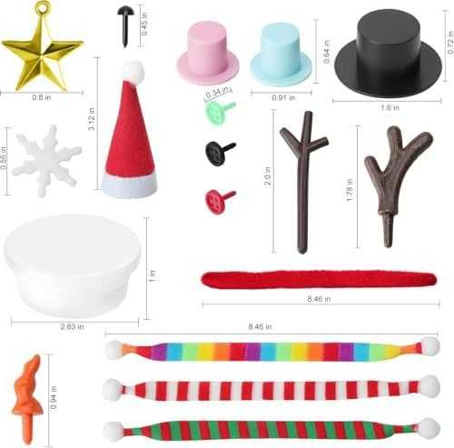 Нов Детски комплект за коледна изработка снежен човек от глина за деца