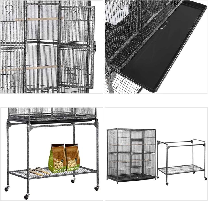 Voliera pasari colivie, Peruș, Canar, Nimfă, Papagal |S 615469 Black