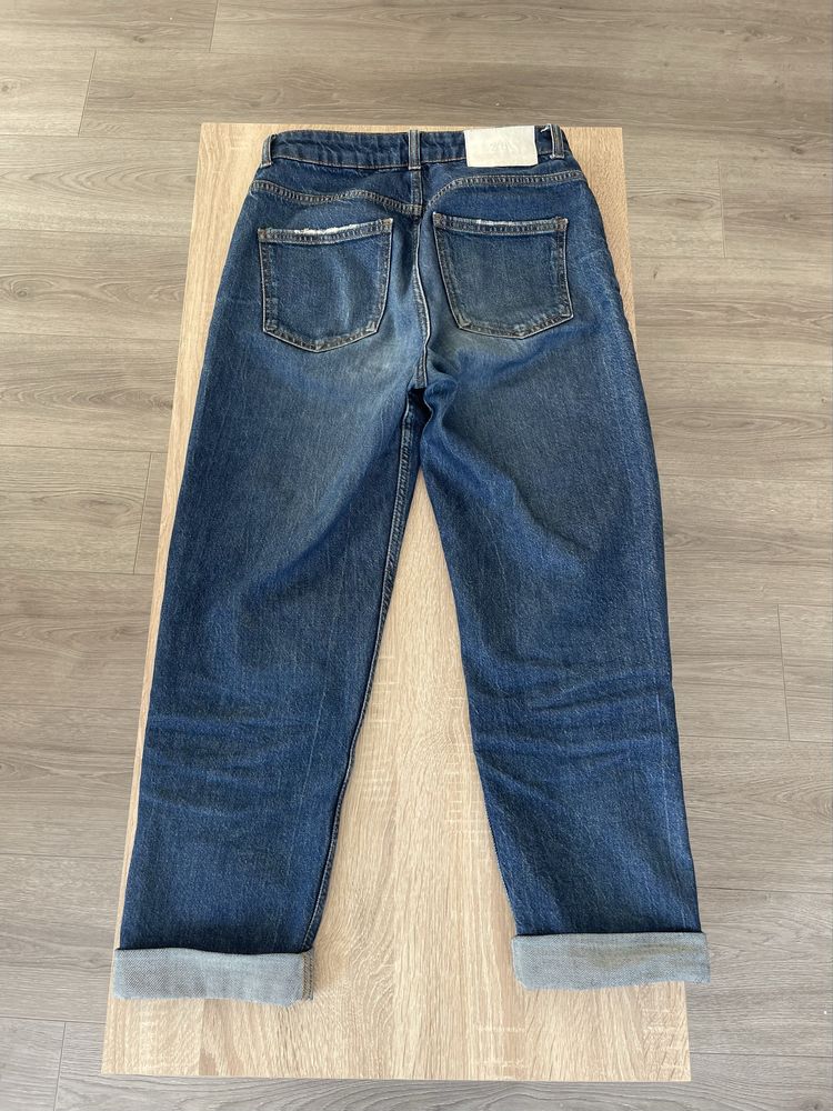 Тъмносини дънки зара mom fit
