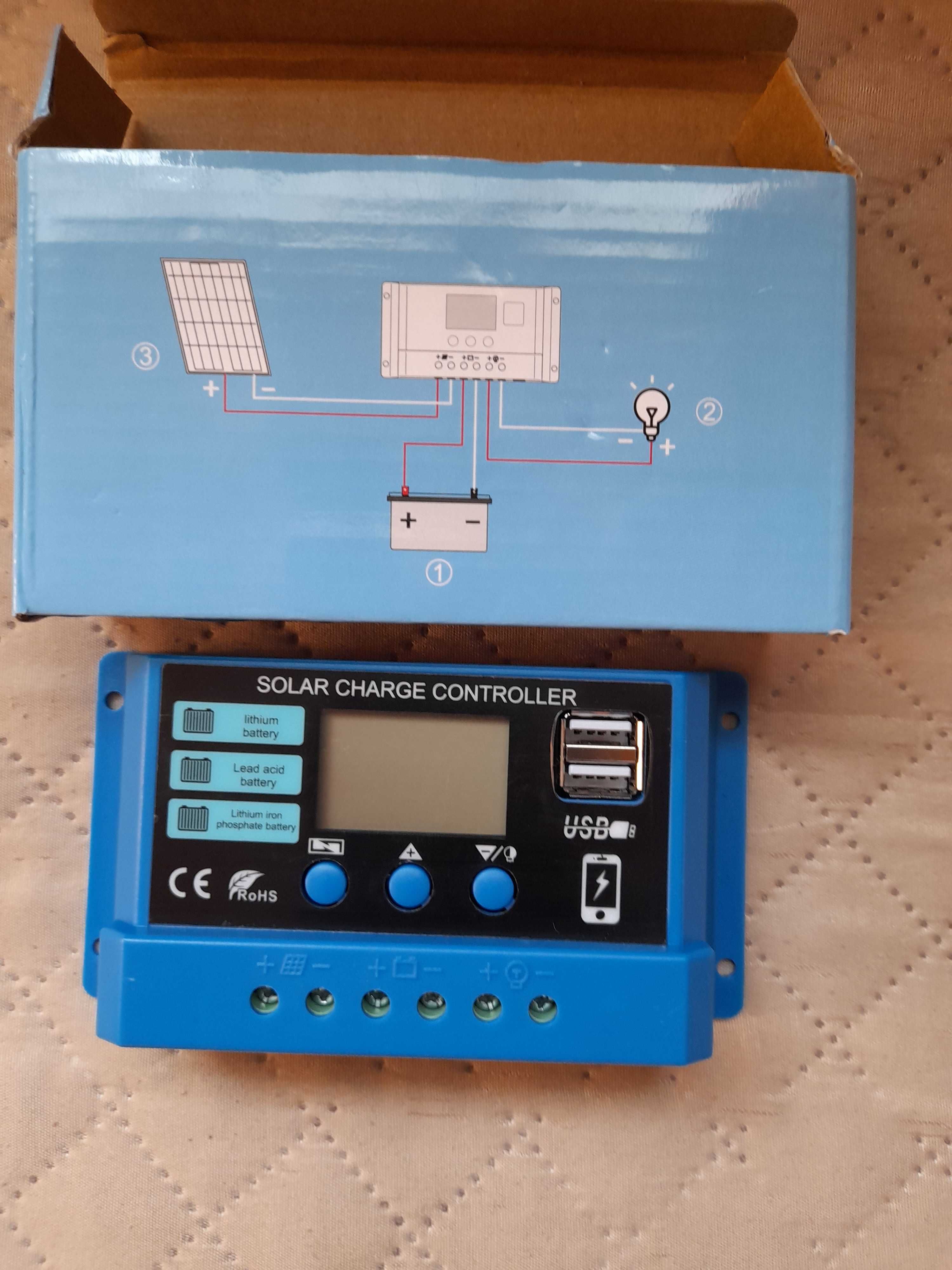 Продавам соларен панел 100 W и контролер  20 А