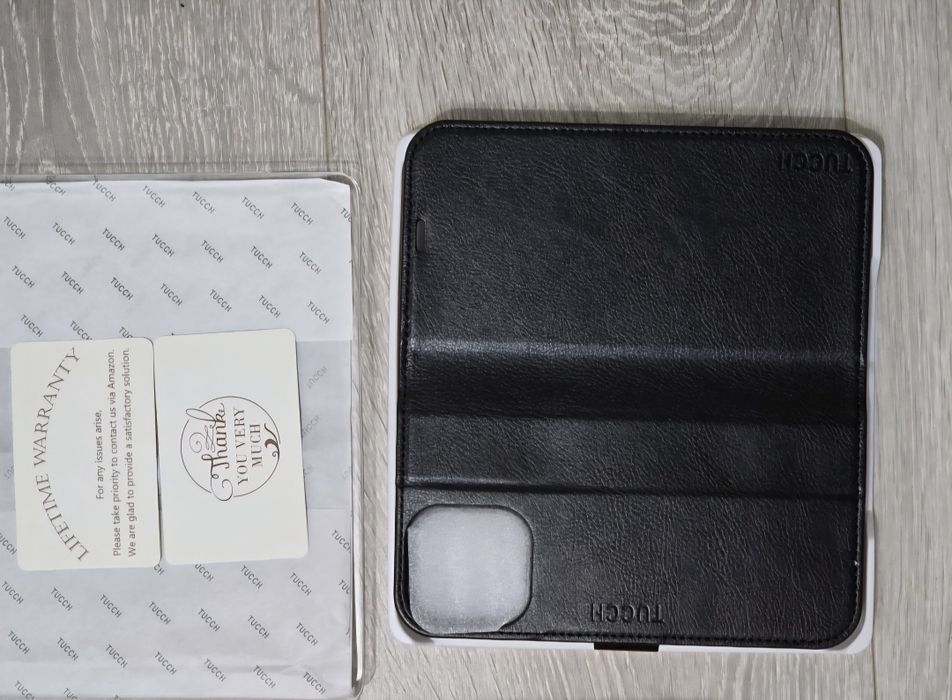 Husă TUCCH 2-în-1 pentru iPhone 16 Pro Max – Negru Texturat, Magnetică