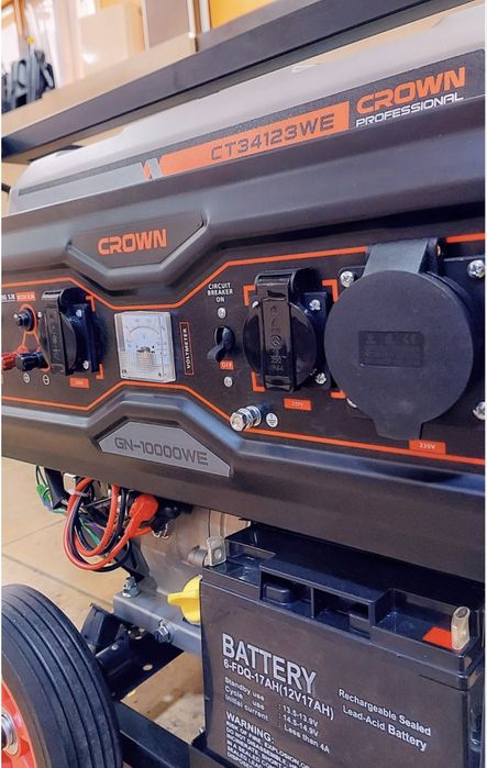 Генератор CROWN GN-10000WE новый