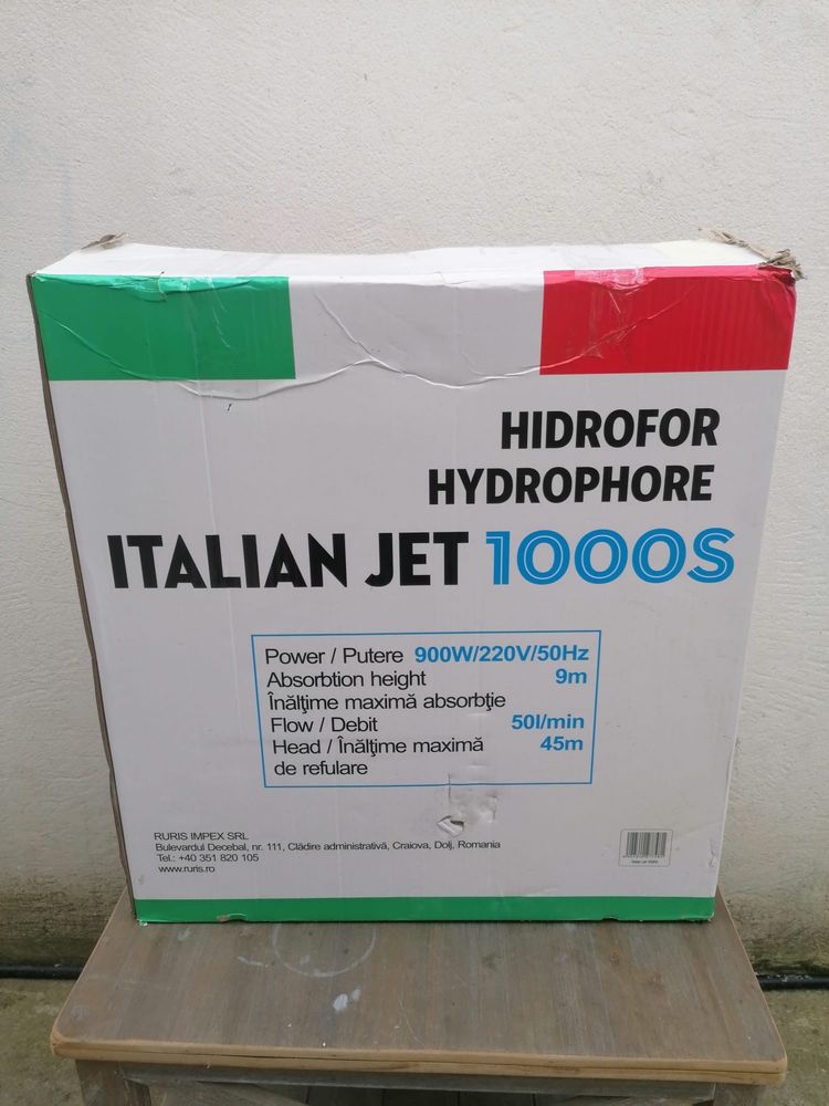 Hidrofor "ITALIAN JET 1000S" produs nou