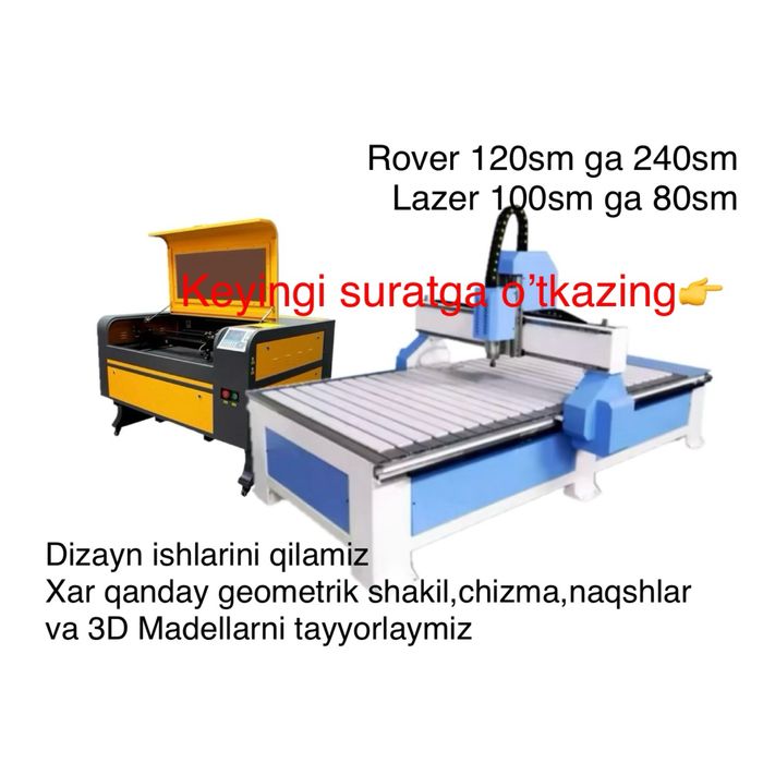Lazer Rover usluga xizmati va dizayn xizmati reklama ishlari