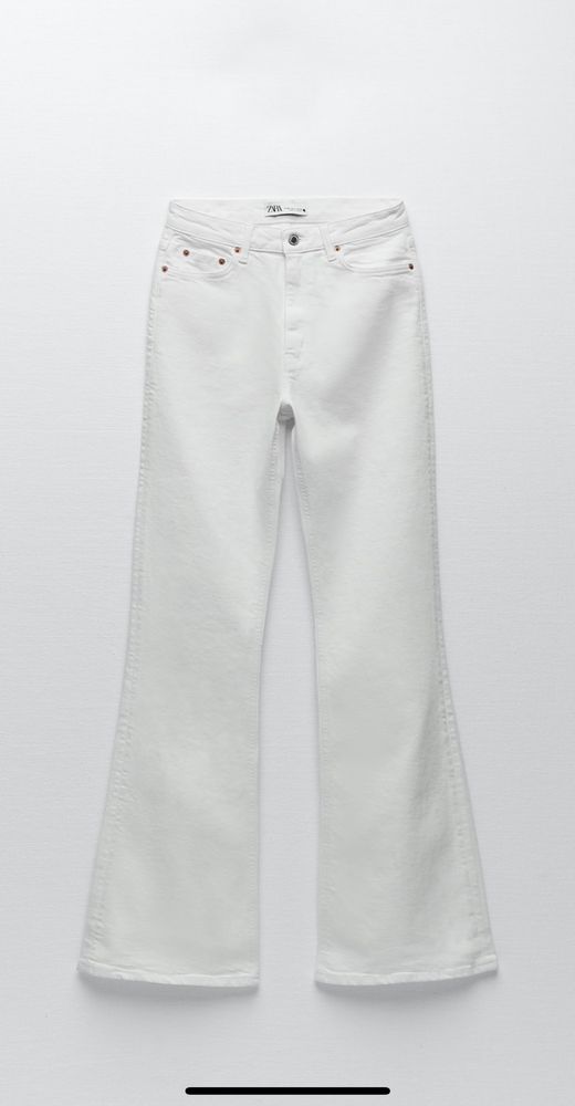 Blugi jeans evazati flare skinny albi, Zara, Noi