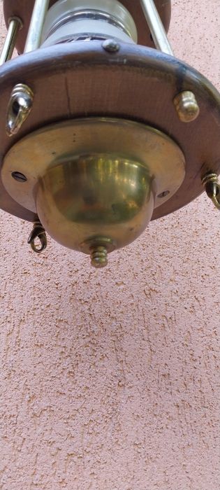 Candelabru vechi, lemn, alamă