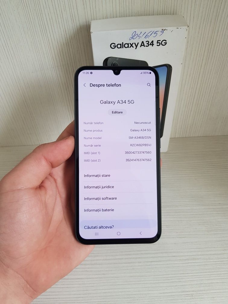 (10/10) Samsung Galaxy A34 5G , 128 GB 6GB RAM ++ (GARANȚIE)