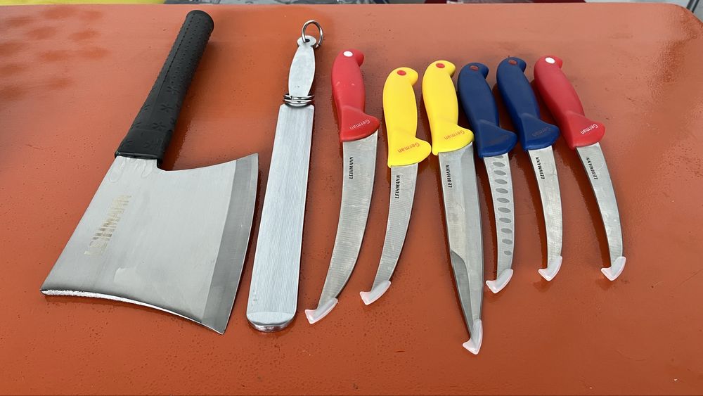 Set 8 piese/cuțite oțel Profesionale macelar noi