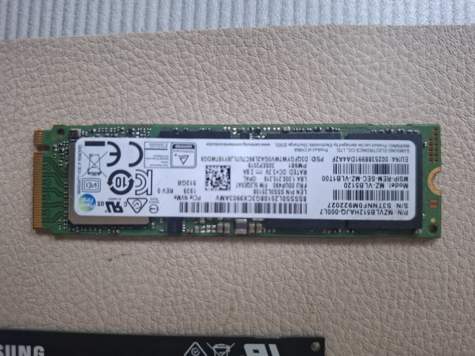 Хард диск SSD NVMe 512GB Samsumg