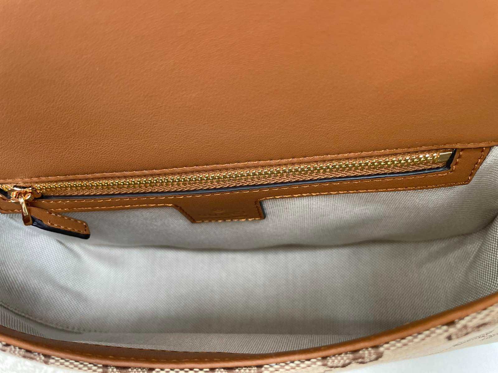 Gucci Чанта Blondie Гучи Кафявa Кожа Canvas Горна Дръжка Оригинална