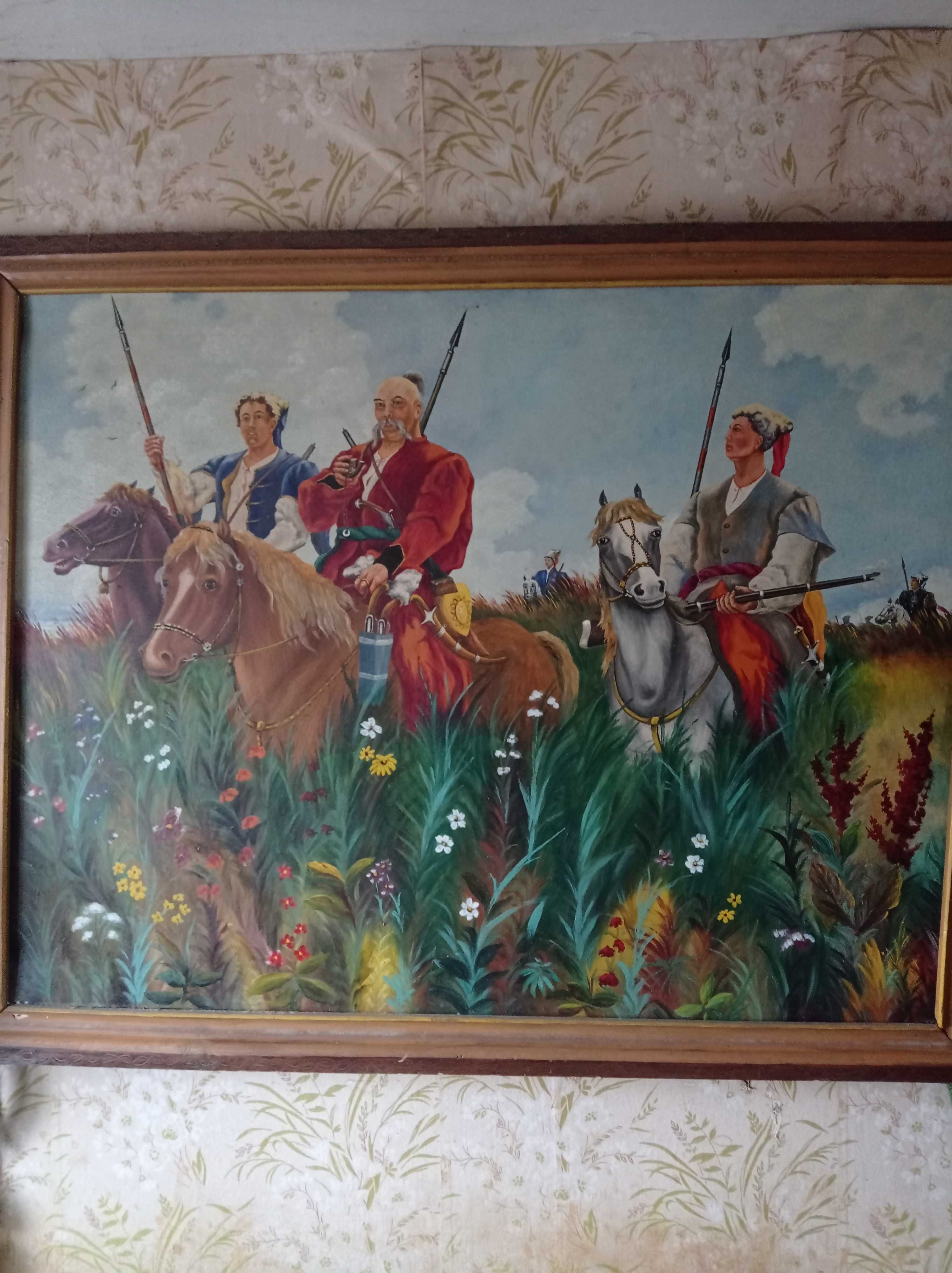 Картина холст масло Тарас Бульба и сыновья.
