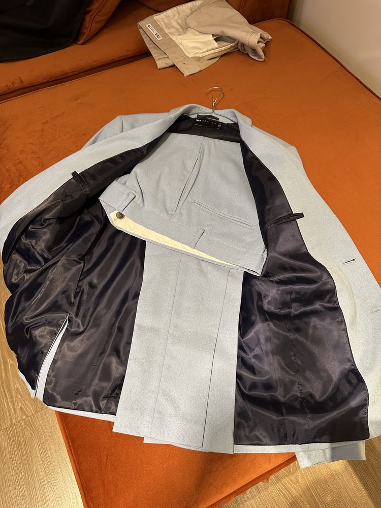 Costum barbati slim fit marimea 48 albastru