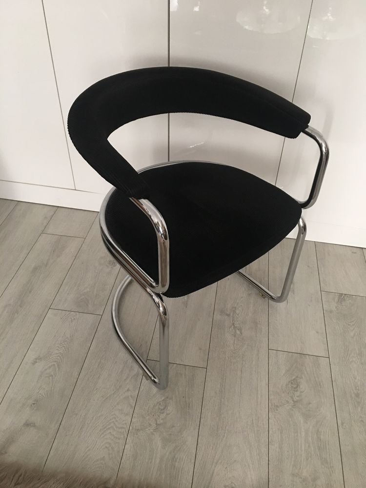 2 scaune vintage-modern crom/velur
