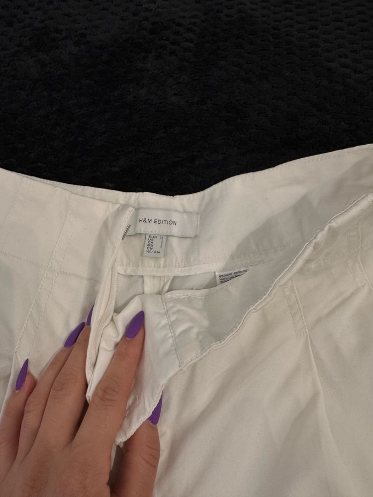 Бял панталон 34 размер H&M чисто нов