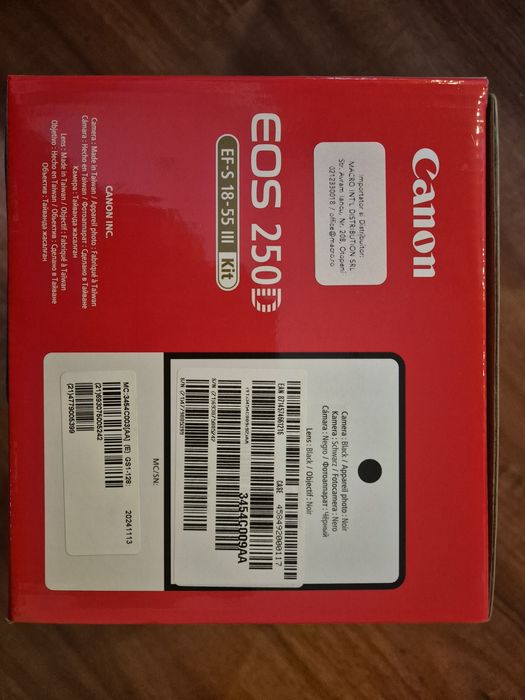 Aparat foto DSLR CANON EOS 250D, sigilat