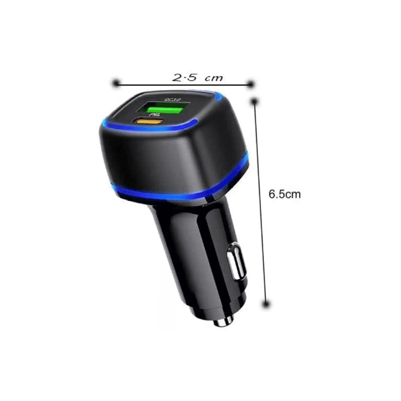 НЕМСКИ Бързо зарядно устройство за кола 55W – Charge55W + ЛЕД ФЕНЕР