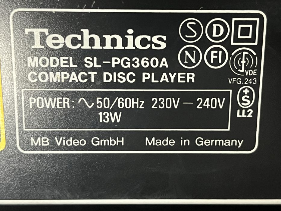 Cd-player Technics SL-PG360A