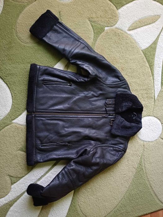 Jacheta piele blana, mar XL