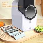 Tăietor electric de legume USB 3 în 1 cu 3 tipuri de lame TIHOOK