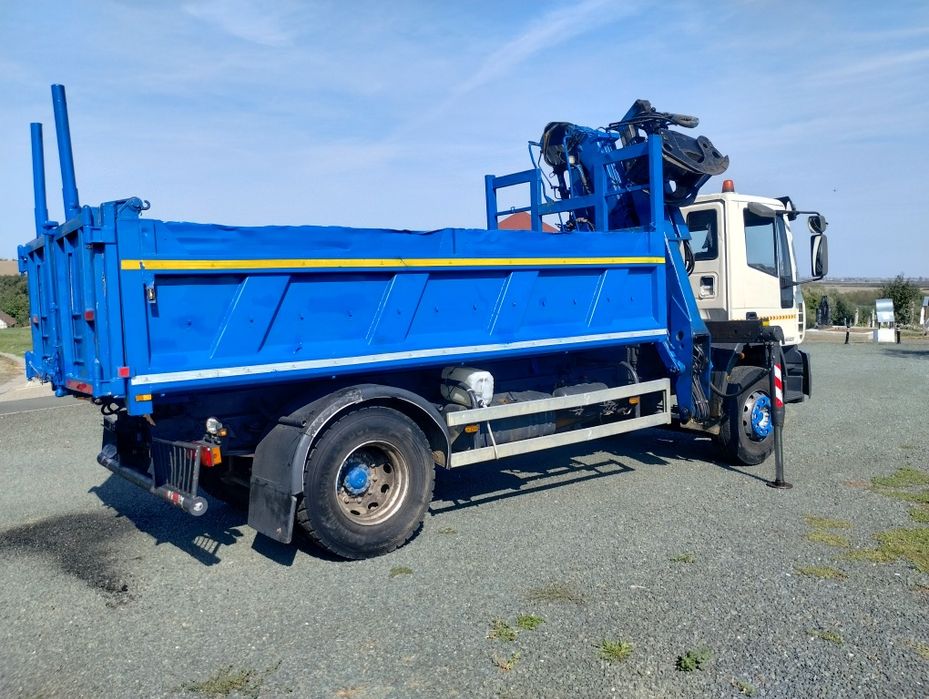 Iveco eurocargo basculabil și macara forestiera loglift Z