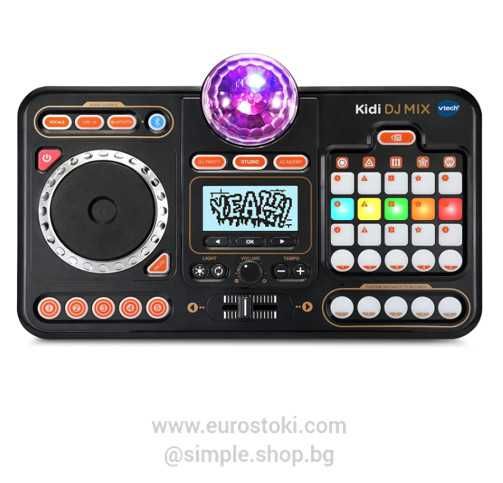 DJ студио VTech Kidi DJ Mix, детски миксер с Bluetooth диско светлина