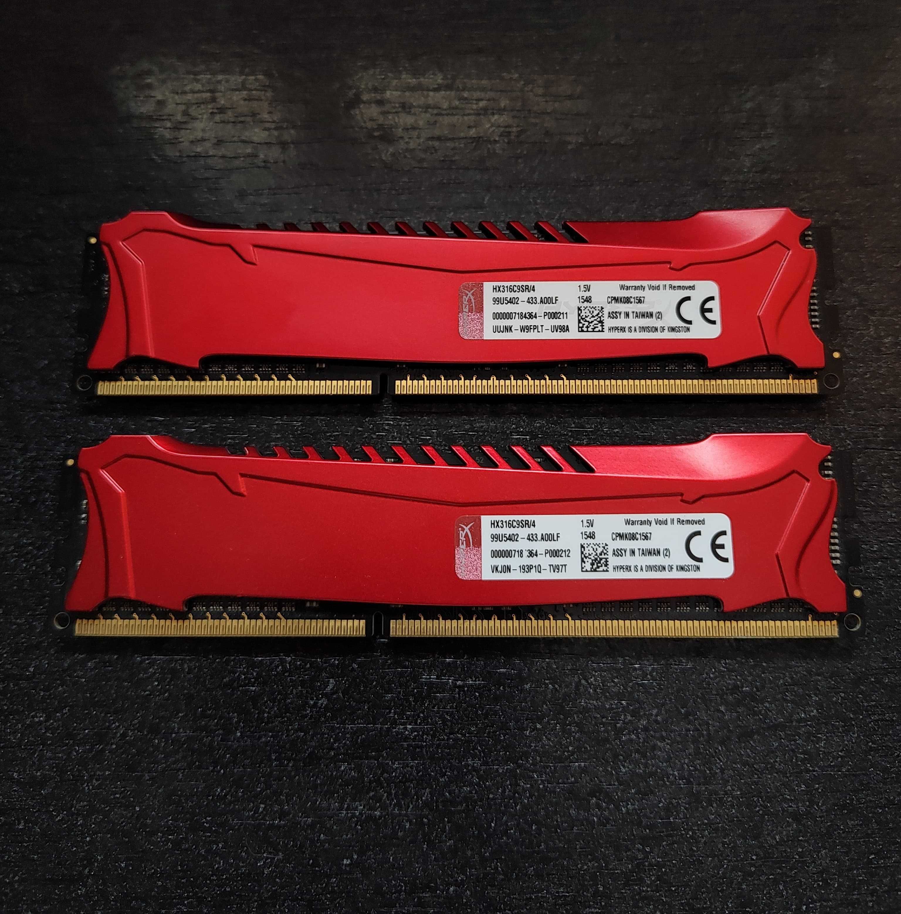 HyperX Savage Red (2x4Gb) DDR3, 1600MHz, CL9, 1.5V