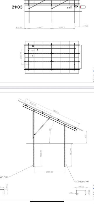 Structura panouri fotovoltaice