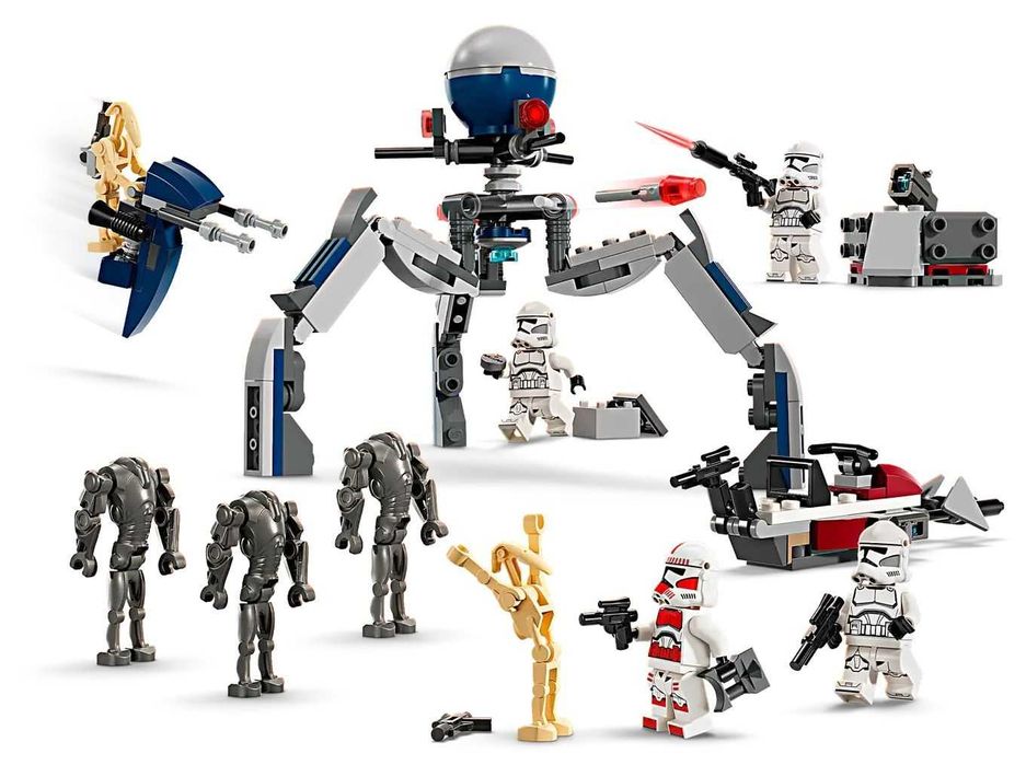 НОВО LEGO Star Wars 75372 - Клонинг щурмовак и боен дроид – боен пакет