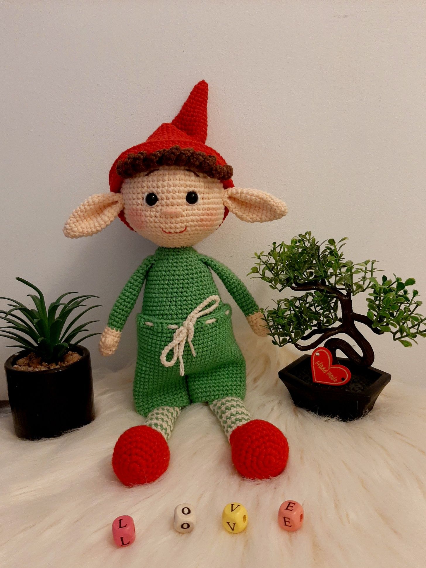 Jucărie Elf croșetată
