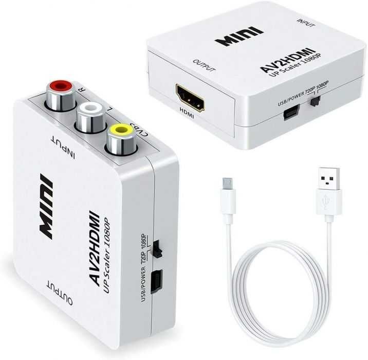 Конвертор HDMI to 3RCA, конвертор 3 чинча (RCA) към HDMI , два модела