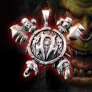 Medalion + Lant World of Warcraft, Undead, Nightelf, Orc, Horde