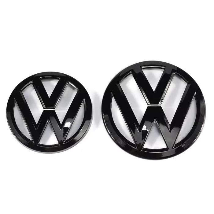 Set embleme logo stema pleoape negru lucios VW Golf 7 MK 7 fata spate