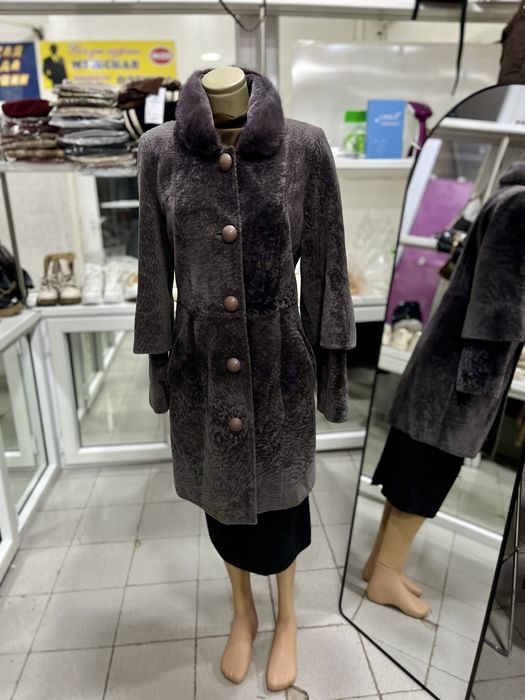 Мутоновая шуба мех