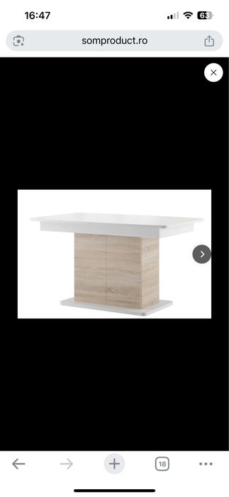 Masa living extensibila