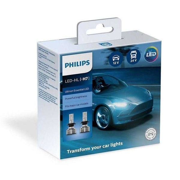 Set Led Philips Ultinon Essential LED H7 SIGILATE am si  H4/H8/H11/H16